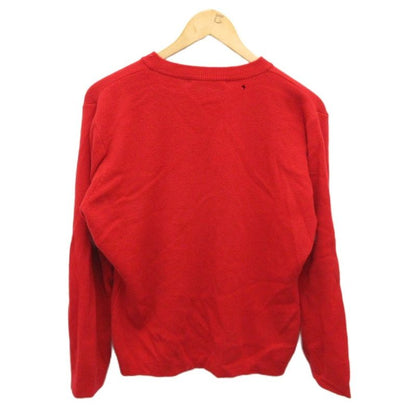 Christian Dior Cardigan Knit Bijou Button Red M