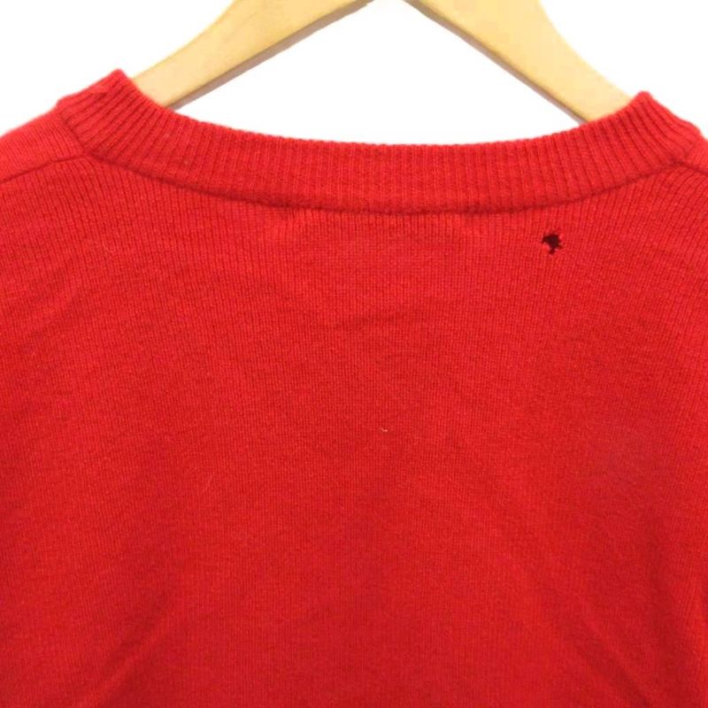 Christian Dior Cardigan Knit Bijou Button Red M