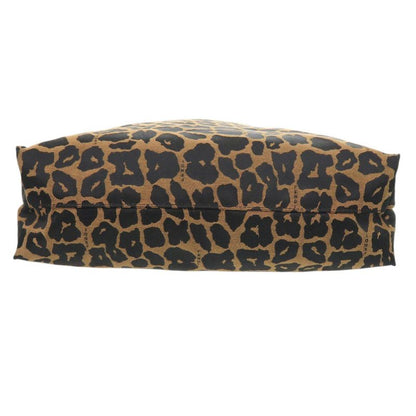 Fendi Leopard Pattern 8bh173-Gt6 Canvas Leather Brown Tote Bag 0708 Fendi