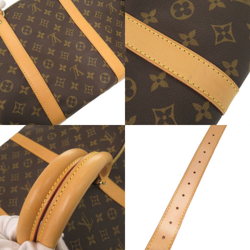Louis Vuitton Keepall Bandouliere 60 Monogram Brown Boston Bag 0950