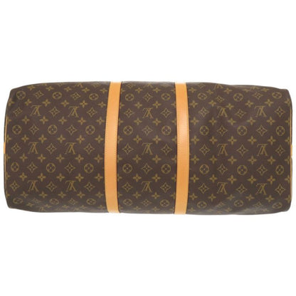 Louis Vuitton Keepall Bandouliere 60 Monogram Brown Boston Bag 0950