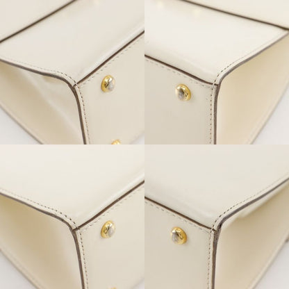 Celine 2way Shoulder Vintage Calf White Women's Handbag