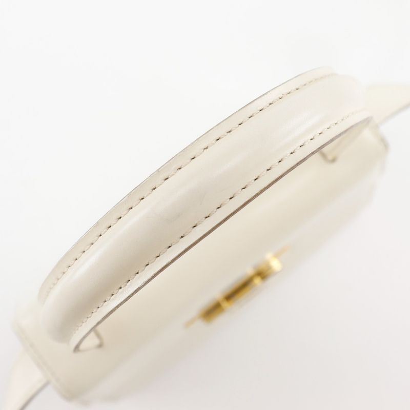 Celine 2way Shoulder Vintage Calf White Women's Handbag