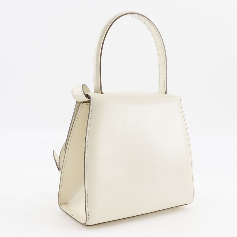 Celine 2way Shoulder Vintage Calf White Women's Handbag