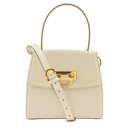 Celine 2way Shoulder Vintage Calf White Women's Handbag