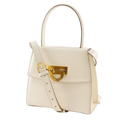 Celine 2way Shoulder Vintage Calf White Women's Handbag