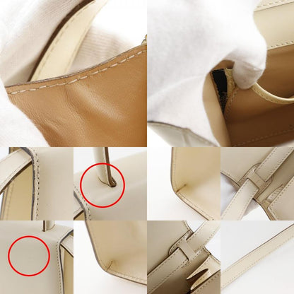 Celine 2way Shoulder Vintage Calf White Women's Handbag