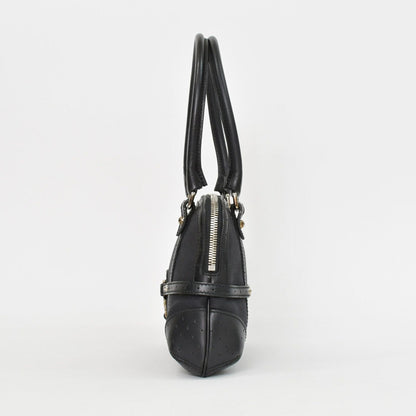 Gucci Interlocking G Handbag Canvas Leather Black Silver — view 2