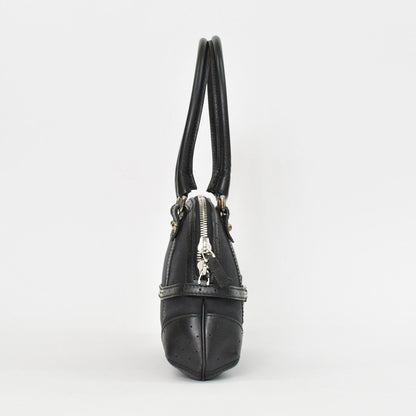 Gucci Interlocking G Handbag Canvas Leather Black Silver — view 4