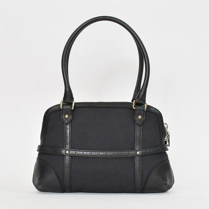 Gucci Interlocking G Handbag Canvas Leather Black Silver — view 3
