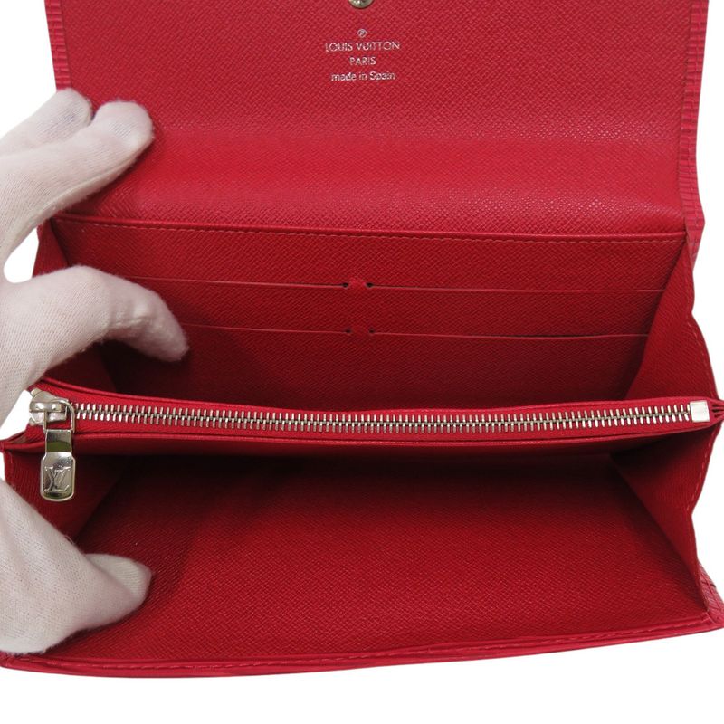 Louis Vuitton Portefeuille Portemonet Cles M63577 Epi Castilian Red Long Wallet