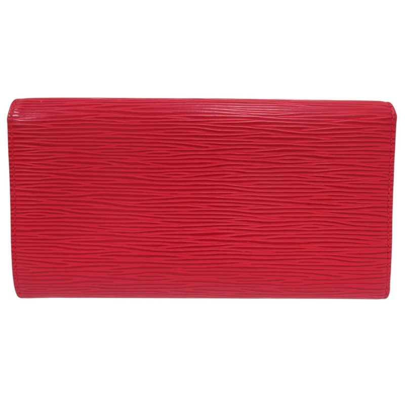 Louis Vuitton Portefeuille Portemonet Cles M63577 Epi Castilian Red Long Wallet