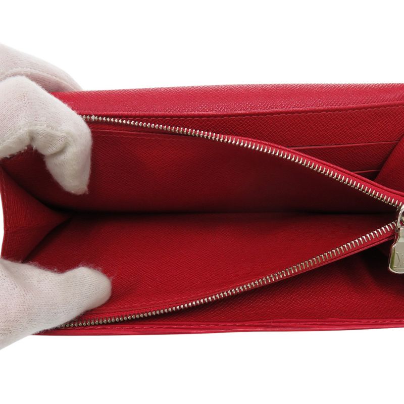 Louis Vuitton Portefeuille Portemonet Cles M63577 Epi Castilian Red Long Wallet