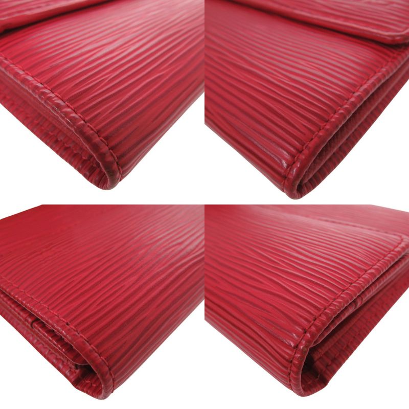 Louis Vuitton Portefeuille Portemonet Cles M63577 Epi Castilian Red Long Wallet