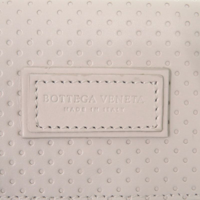 Bottega Veneta Leggero Compact Wallet 515385 Calf Bianco Mist Ivory Tri-Fold