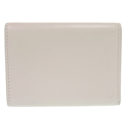 Bottega Veneta Leggero Compact Wallet 515385 Calf Bianco Mist Ivory Tri-Fold