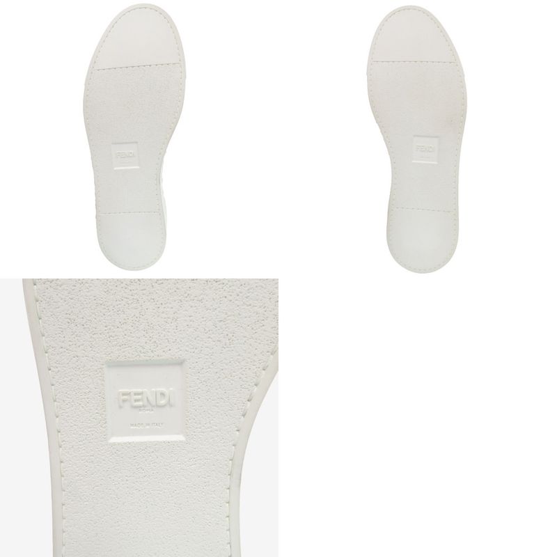 Unused Fendi Ff Logo Sock Sneakers Zucca Knit Sneakers Navy Red Brown 2024 Fendi