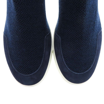 Unused Fendi Ff Logo Sock Sneakers Zucca Knit Sneakers Navy Red Brown 2024 Fendi