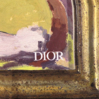 Dior Silk Brown Green Yellow Multicolor Scarf 0671 Dior