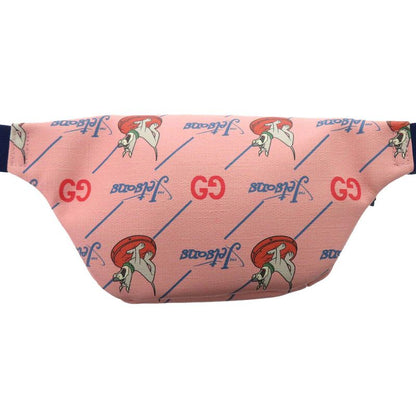 Gucci Children the Jetsons Waist Bag Leather Pink Blue Body 1999