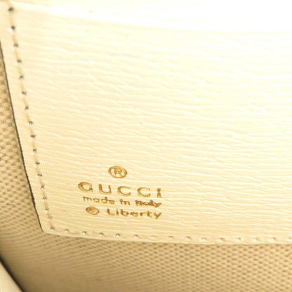 Gucci Liberty Collaboration Floral Pattern Leather White Light Blue