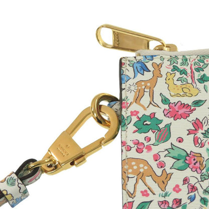 Gucci Liberty Collaboration Floral Pattern Leather White Light Blue