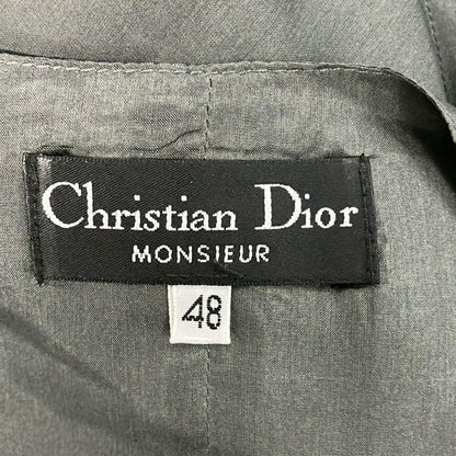 Christian Dior Monsieur Vest Size 48 XL Men's - Gray X Beige X Multi Silk Plaid