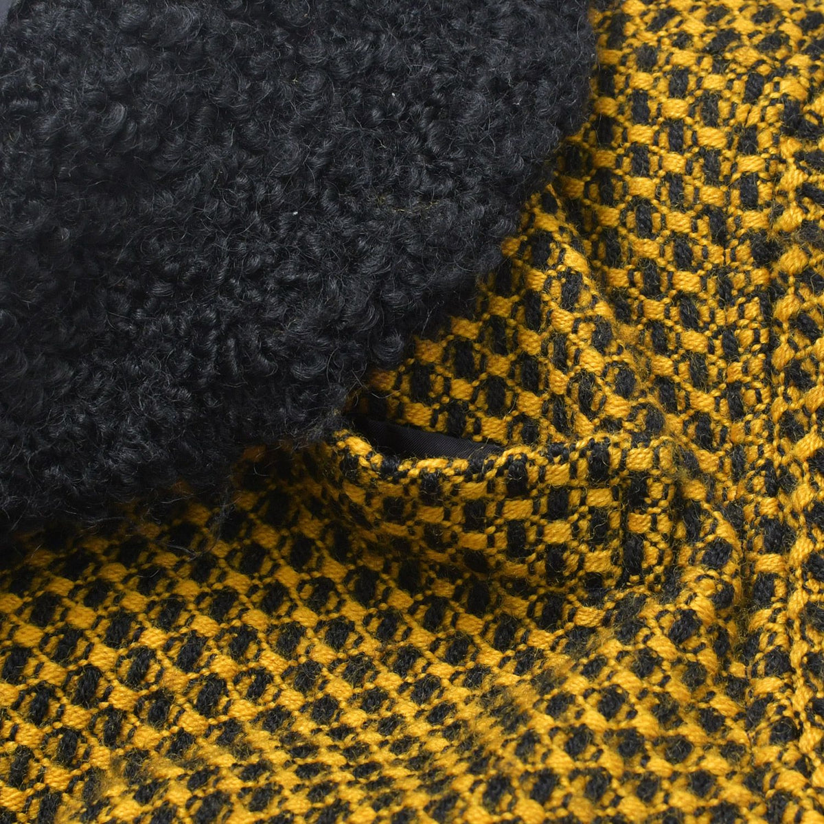 Dior All Over Print Set Yellow Black Wool Nylon Cupro — view 8