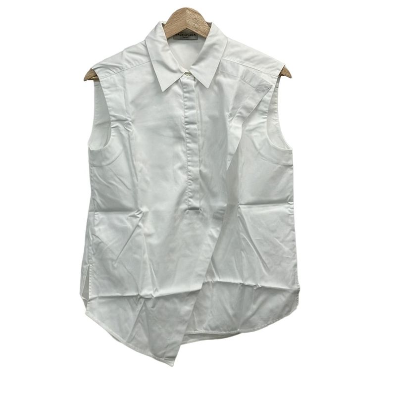 Balenciaga Sleeveless Shirt Blouse Size 36 S Women's - 373602tmb12 White