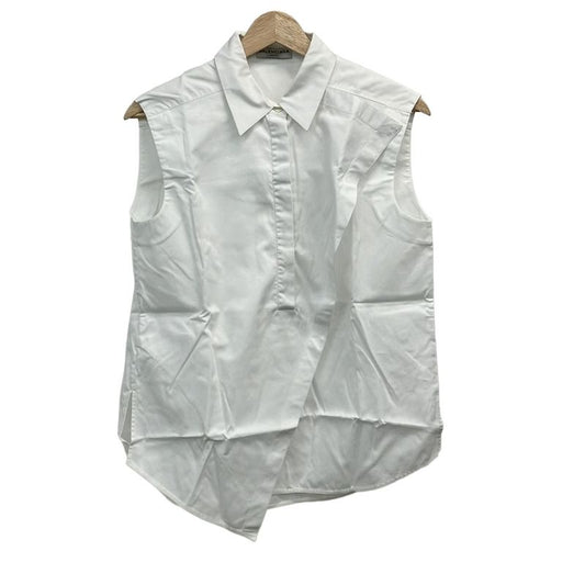 Balenciaga Sleeveless Shirt Blouse Size 36 S Women's - 373602tmb12 White