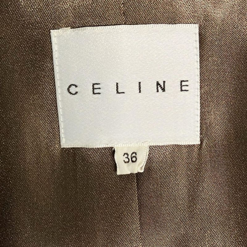 Celine Coat Size 36 S Women's - Dark Brown Long Sleeve Autumn Winter