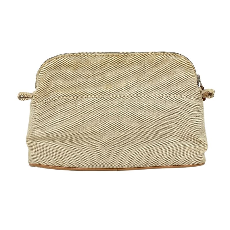 Hermes Pouch Bolide Pouch 25 Beige X Light Brown Leather