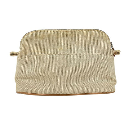Hermes Pouch Bolide Pouch 25 Beige X Light Brown Leather