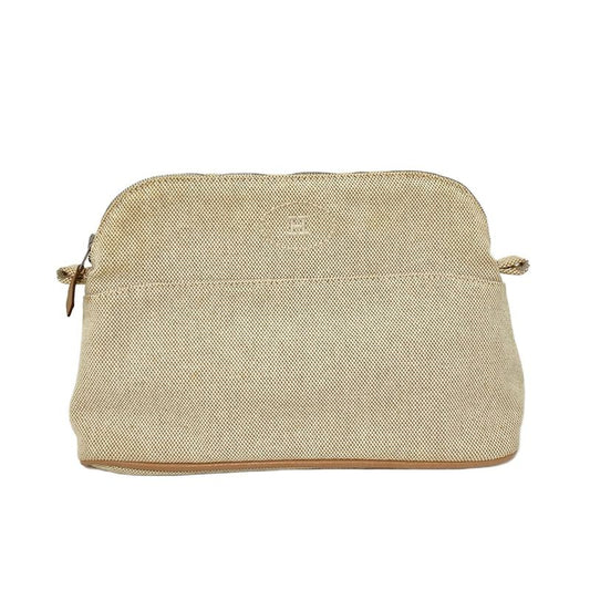 Hermes Pouch Bolide Pouch 25 Beige X Light Brown Leather