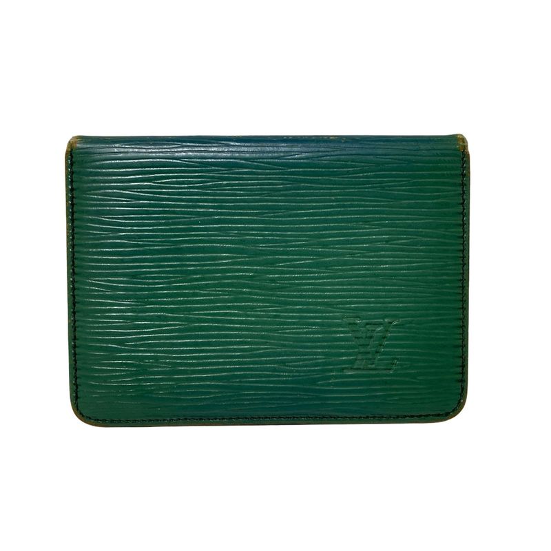 Louis Vuitton Pass Case Epi Porte 2 Carte Vertical M63204 Borneo Green Martier