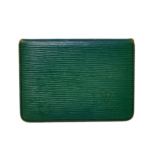 Louis Vuitton Pass Case Epi Porte 2 Carte Vertical M63204 Borneo Green Martier