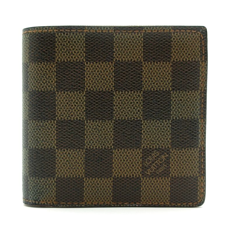Louis Vuitton Bifold Wallet Damier Portefeuille Marco N61675 Ebene