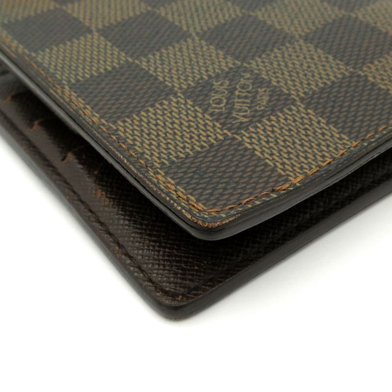 Louis Vuitton Bifold Wallet Damier Portefeuille Marco N61675 Ebene