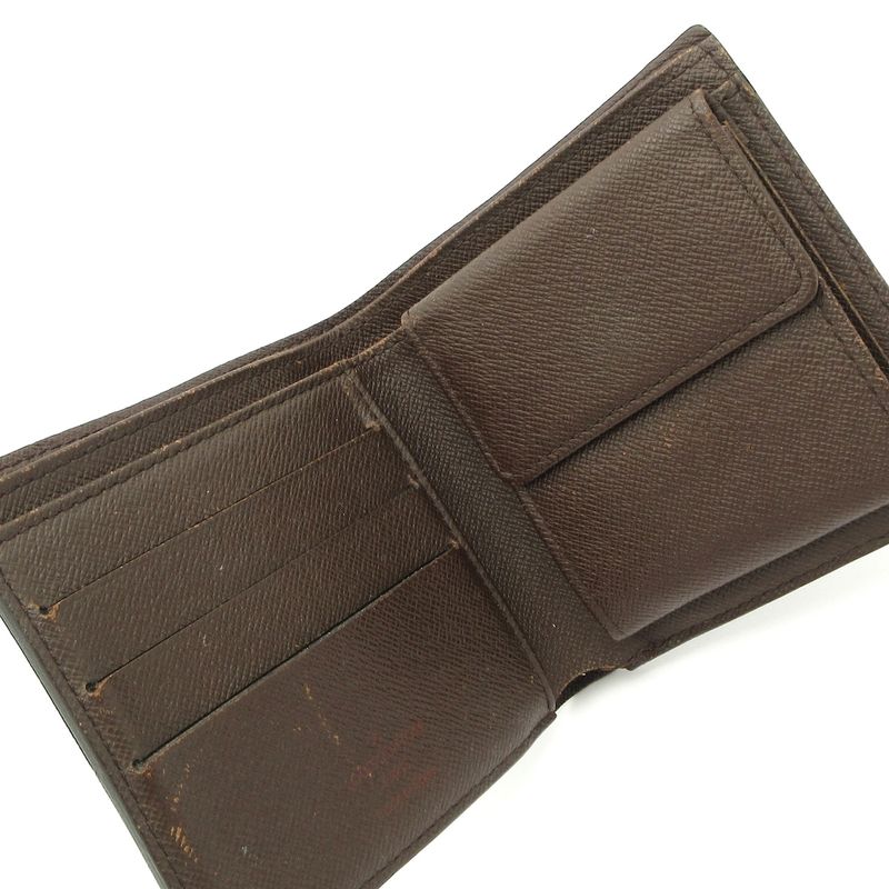 Louis Vuitton Bifold Wallet Damier Portefeuille Marco N61675 Ebene