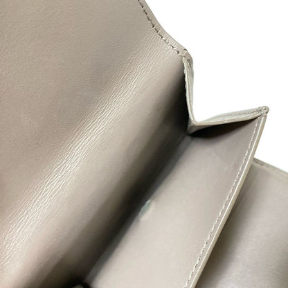 Celine Trifold Wallet Small Trifold Wallet Gray Beige Leather