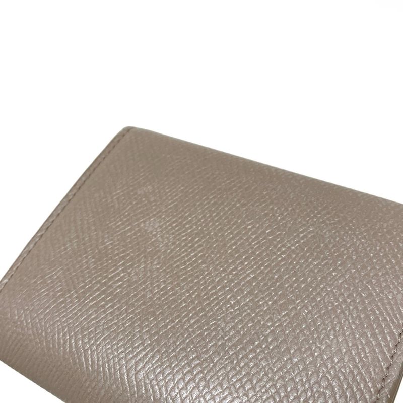 Celine Trifold Wallet Small Trifold Wallet Gray Beige Leather