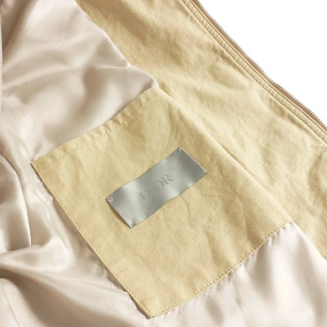 Dior 24ss Logo Embroidered Zip-Up Hoodie Hooded Jacket Blouson 48 Beige