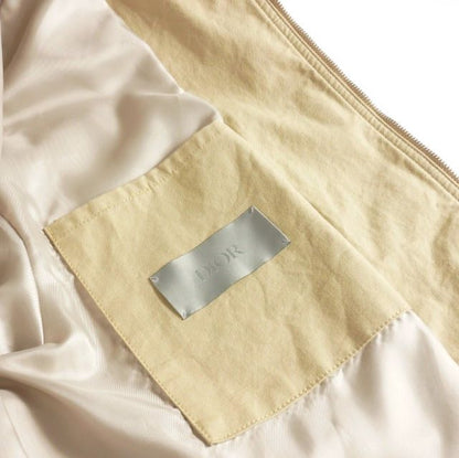 Dior 24ss Logo Embroidered Zip-Up Hoodie Hooded Jacket Blouson 48 Beige