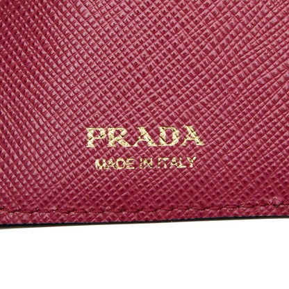 Prada Logo 1mh021 Black Sapphire Leather Women's Prada