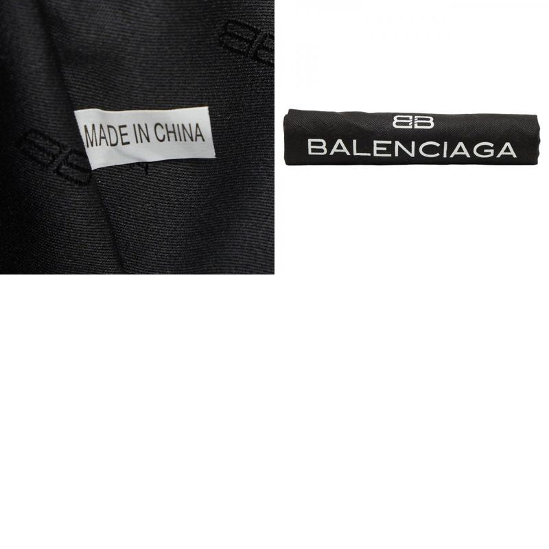 Balenciaga BB Logo Tote Bag Handbag Brown Canvas Leather Women's Balenciaga