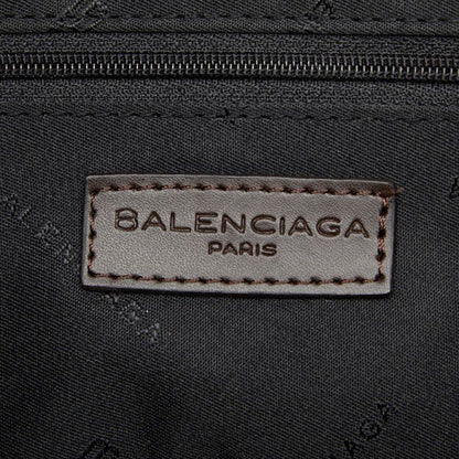 Balenciaga BB Logo Tote Bag Handbag Brown Canvas Leather Women's Balenciaga