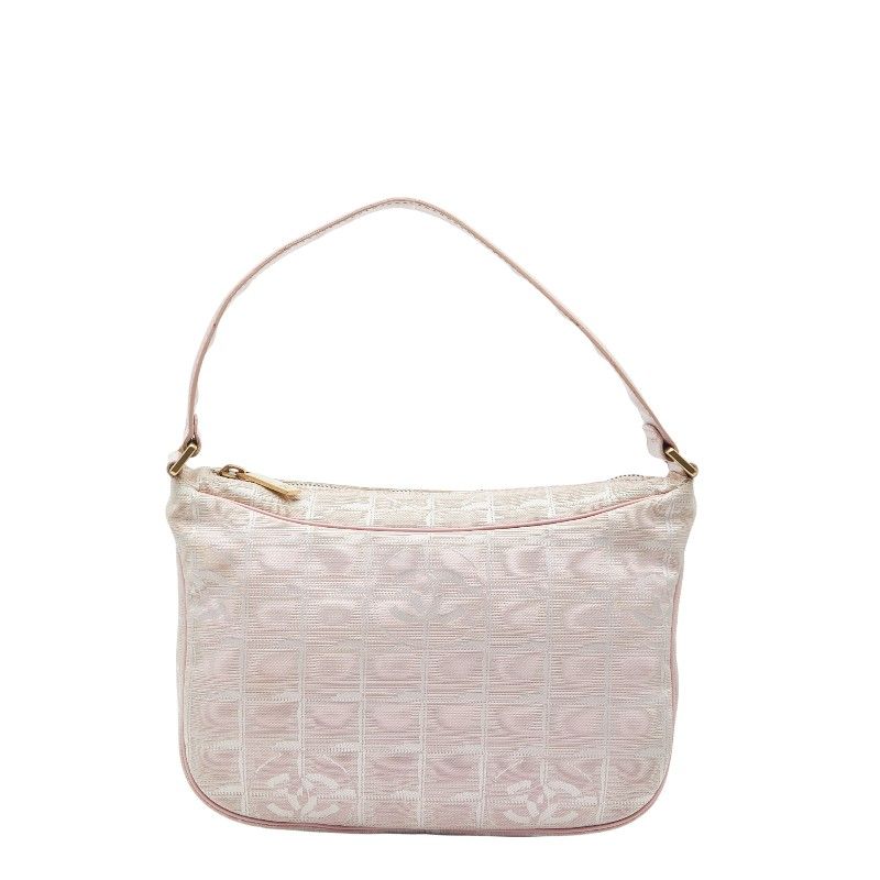 Chanel New Travel Line One Shoulder Bag Pink Nylon Leather Women's Chanel
