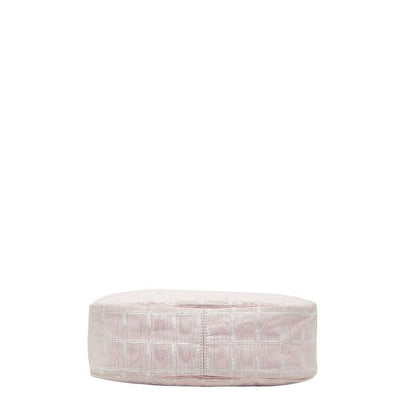 Chanel New Travel Line One Shoulder Bag Pink Nylon Leather Women's Chanel