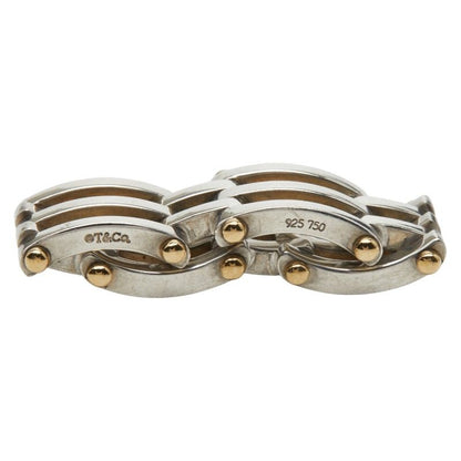 Tiffany & Co Gate Silver Gold Sv925 Silver 18k Yellow Gold Yellow Gold Men's
