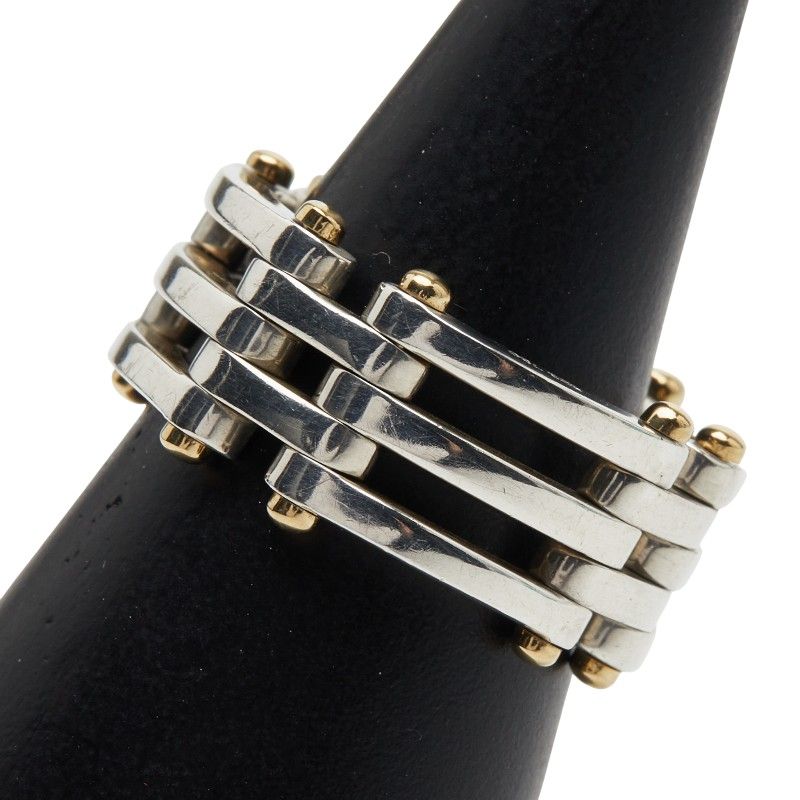 Tiffany & Co Gate Silver Gold Sv925 Silver 18k Yellow Gold Yellow Gold Men's